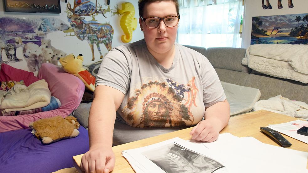 Maja Rudolf bittet um finanzielle Unterstützung für ihre zehnköpfige Familie, da der Vater, Hauptversorger, nach einer Halswirbel-OP nicht arbeiten kann. Foto: Christian Schneider