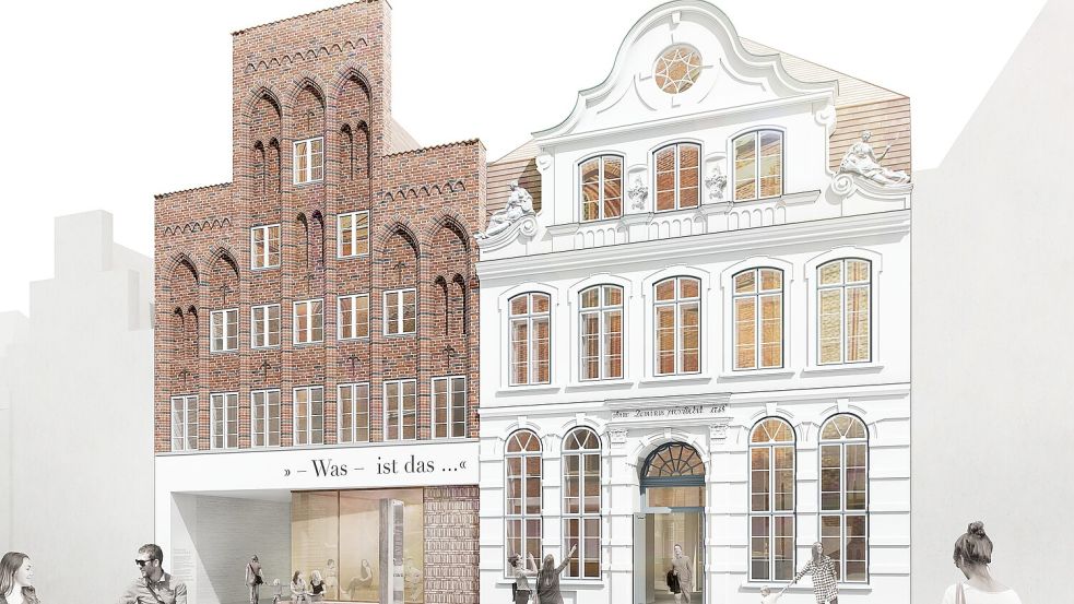 Schick und smart: So soll es aussehen, das neue Lübecker Buddenbrookhaus, das 2027 eröffnet werden soll. Foto: TMH S Architekten