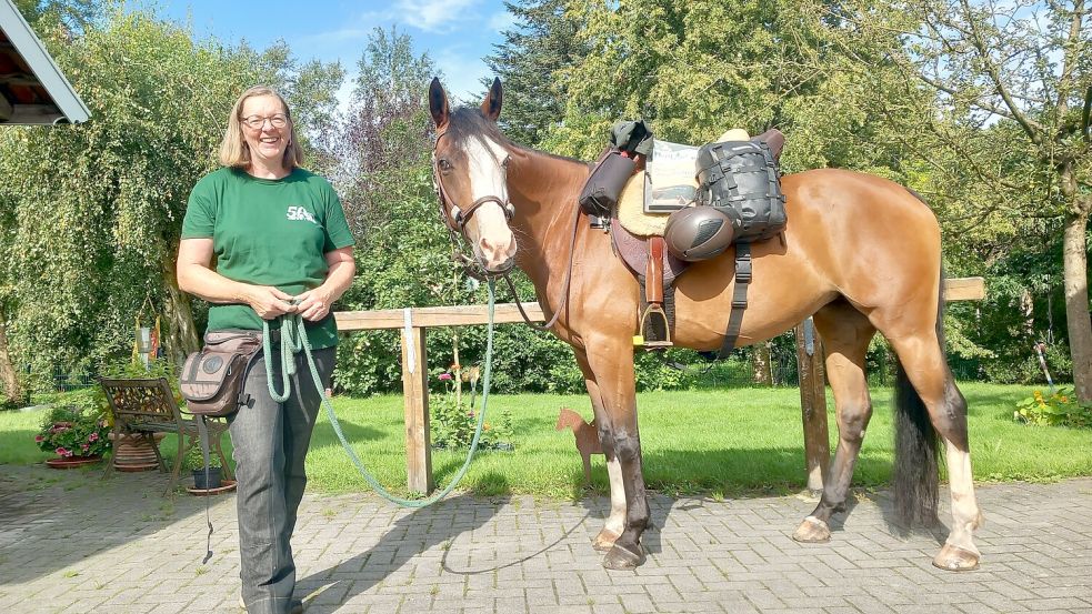 So ging es für Annette Burrichter und Pferd Ohio mit der Gruppe im Juli in den Westerwald. Fotos: Scherzer