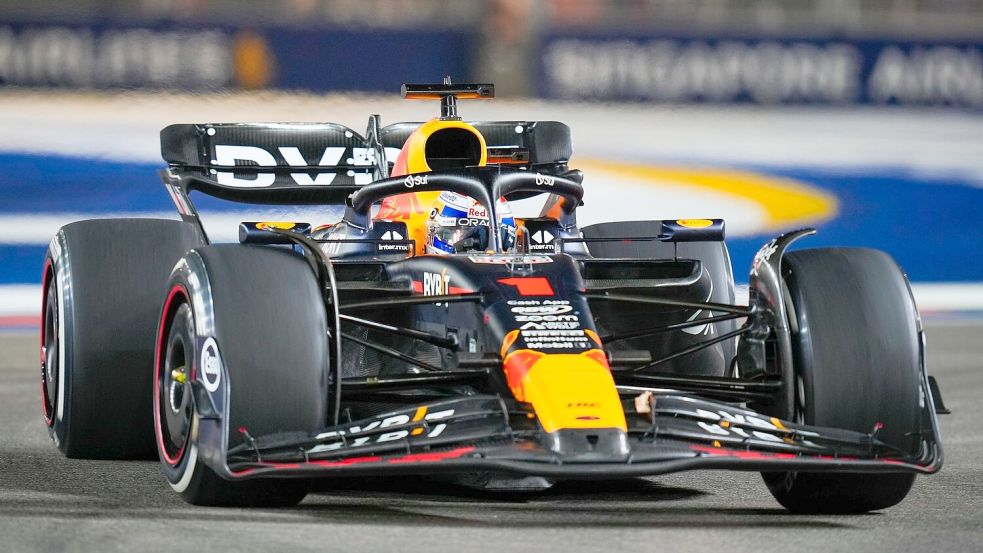 Nur Fünfter in Singapur: Formel-1-Pilot Max Verstappen. Foto: Vincent Thian/AP/dpa