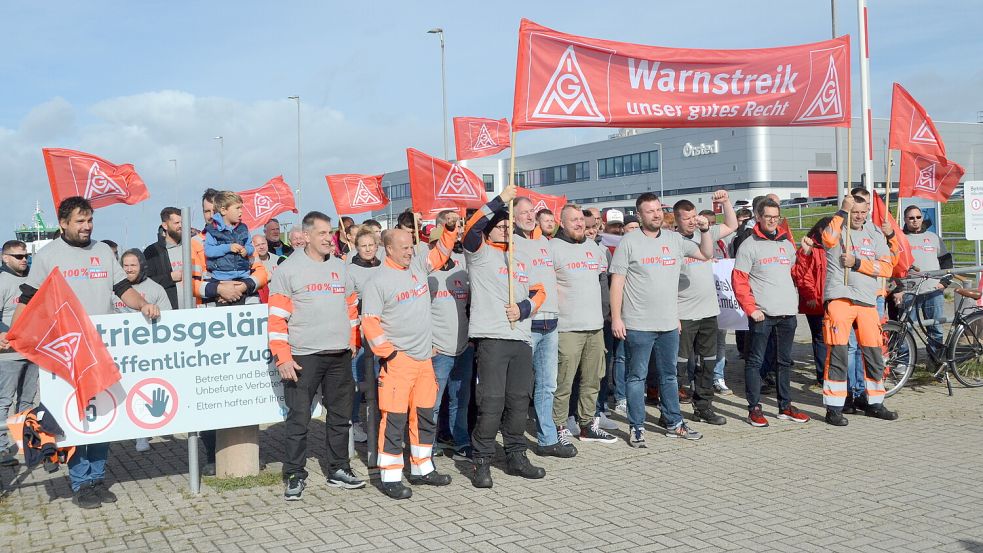 Mit einem Warnstreik am Dienstag läutete die Gewerkschaft IG Metall die nächste Tarifrunde im Konflikt bei Ørsted ein. Foto: Aiko Recke