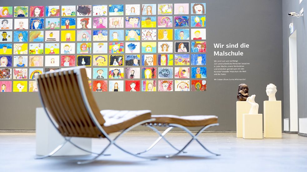 Im Atrium der Kunsthalle gibt es zum Geburtstag eine Ausstellung der Malschule.Foto: privat