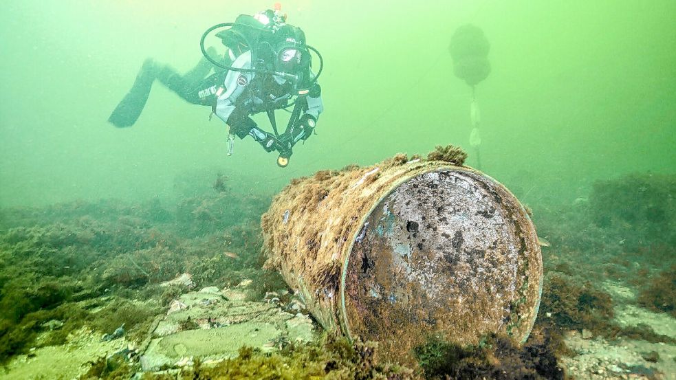 Alte Munition in der Ostsee: Der Bund will sie jetzt herausholen. Foto: Jana Ulrich/Forschungstauchzentrum CAU Kiel/dpa