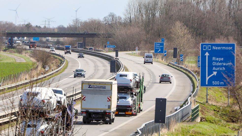 Hier wird viel gebaut: Die Autobahn 31 bei Riepe.Foto: Romuald Banik