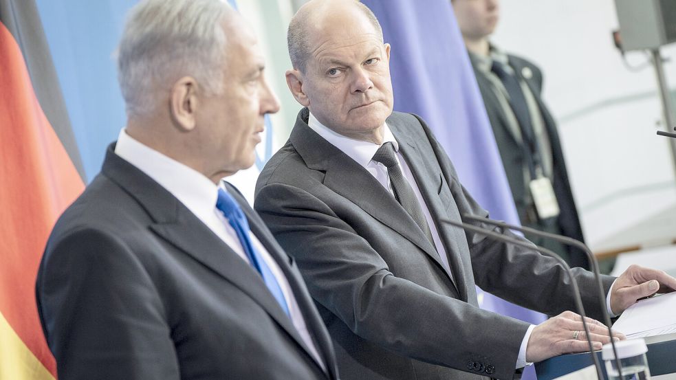 Israels Premierminister Benjamin Netanjahu und Bundeskanzler Olaf Scholz bei einem Treffen in Berlin im Frühjahr diesen Jahres. Foto: www.imago-images.de
