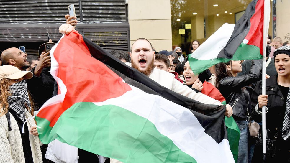 In Paris gingen zahlreiche Menschen auf die Straße, um für die Palästinenser zu demonstrieren. Foto: imago images/Apaydin Alain