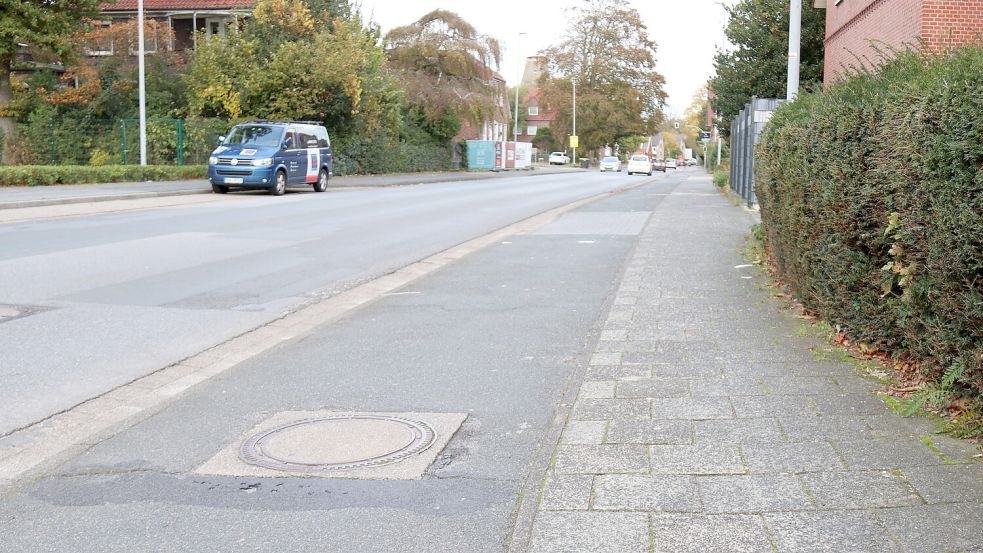 Der Radweg an der Oldersumer Straße. Foto: Karin Böhmer