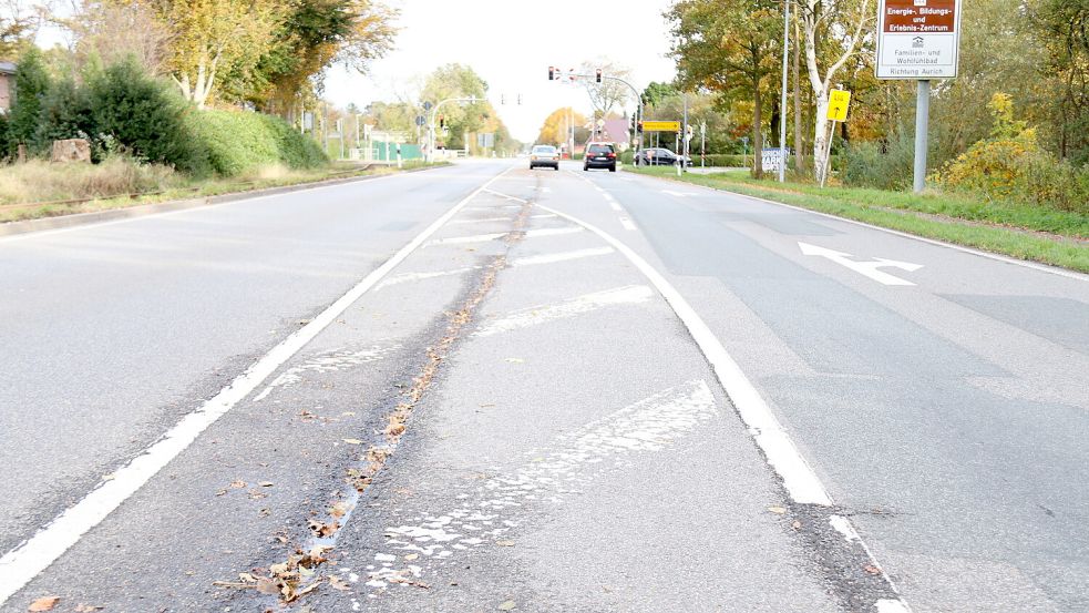 Die Bundesstraße 72/210 in Höhe des Heuwegs in Walle. Die Fahrbahn soll erneuert werden. Foto: Karin Böhmer