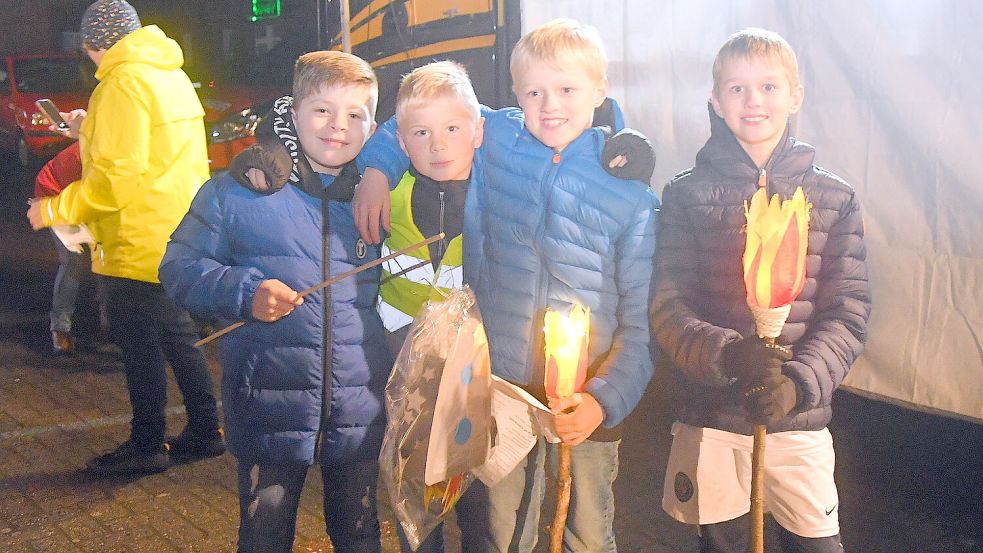 Piet (von links), Teetje, Tjelle und Henry waren mit Begeisterung dabei.