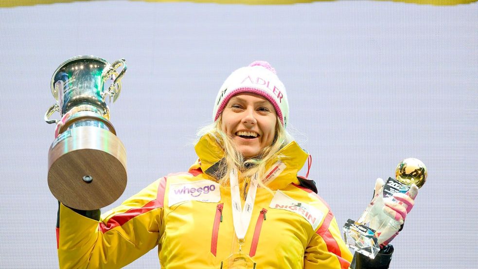 Holte sich bei der DM in Winterberg beide Titel: Laura Nolte. Foto: Robert Michael/dpa