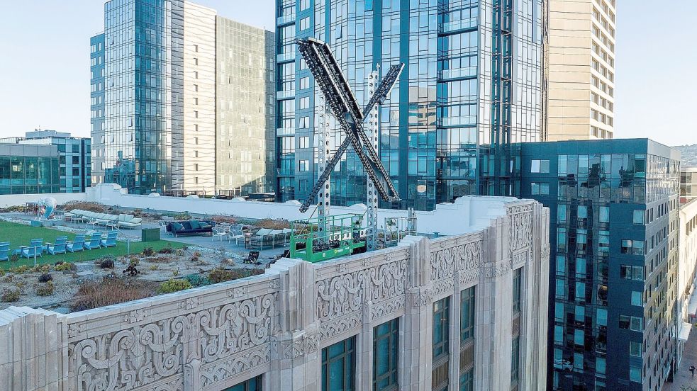 Das Hauptquartier von X ist in San Francisco. Foto: Noah Berger/AP/dpa