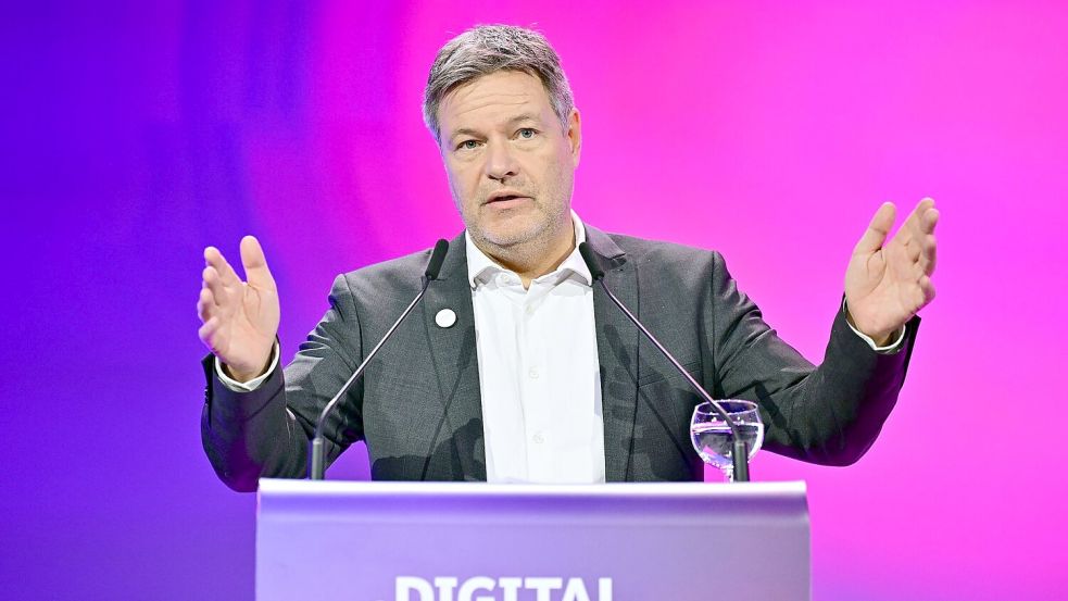 Wirtschaftsminister Robert Habeck beim Digital-Gipfel 2023. Foto: Martin Schutt/dpa