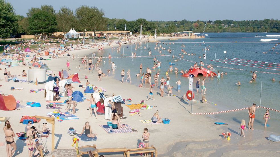 Der Badesee in Tannenhausen ist ein beliebtes Ausflugsziel, nicht nur für Einheimische, sondern auch für Urlauber. Foto: Heino Hermanns