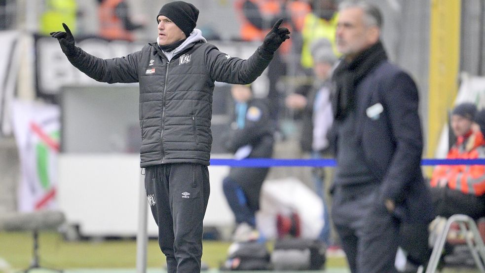 Die letzte sportliche Begegnung mit dem TSV 1860 verloren Schweinsteiger und der VfL Osnabrück im April 2023 mit 0:3 im Grünwalder Stadion. Foto: IMAGO/MIS