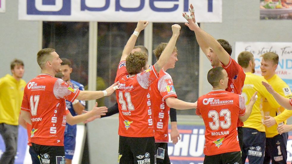 Zum Abschluss der Hinrunde konnten die Auricher Handballer jubeln. Foto: Bernd Wolfenberg