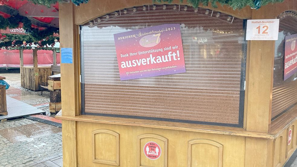 Die Lose der Lotterie Goldene Sieben waren ohnehin schon ausverkauft. Foto: Heino Hermanns