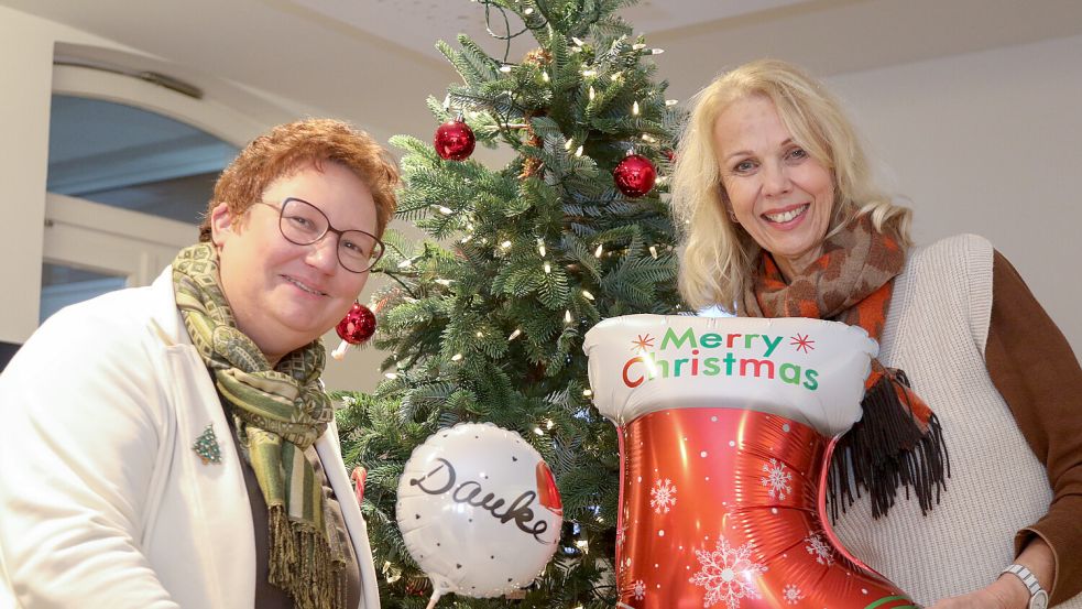 Helga Schäfer und Sabine Böttcher freuen sich über die Unterstützung der ON-Leser. Foto: Romuald Banik