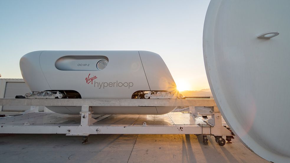 Bislang gibt es noch keine Hyperloops im praktischen Einsatz. Auch Musk selbst setzt mit seiner Boring Company nicht auf Hyperloops. Foto: dpa/PA Media/Virgin Hyperloop