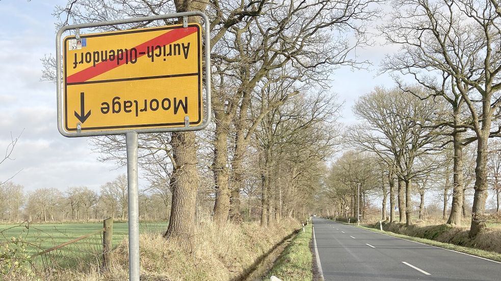 An der Oldendorfer Straße wurde das Schild gedreht. Foto: privat