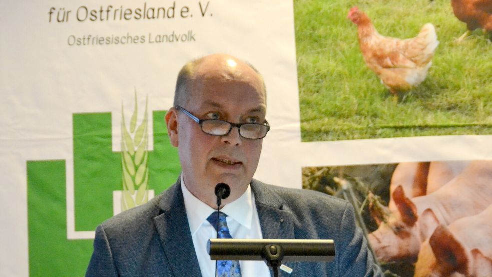 Der Präsident des Landwirtschaftlichen Hauptvereins Ostfriesland, Manfred Tannen aus Bensersiel. Foto: Aiko Recke