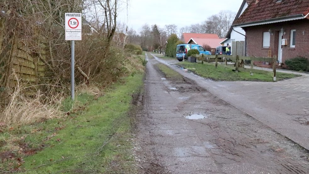 Der Hasenweg ist ein Privatweg. Foto: Karin Böhmer
