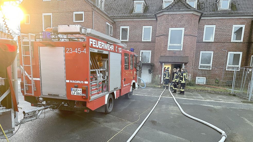 Betroffen war der leerstehende Trakt der Schule. Foto: Feuerwehr