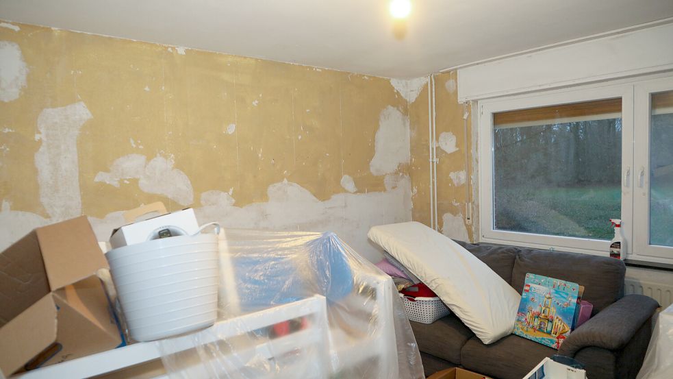 So sah das Kinderzimmer in einer Nachbarwohnung der Faths nach der Schimmelbehandlung durch den Vermieter aus. Foto: Romuald Banik