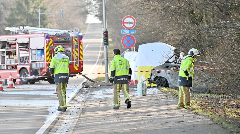 Ein Kleinflugzeug mit zwei Insassen ist im belgischen Spa abgestürzt. Foto: dpa/belga/Romain Rixhon