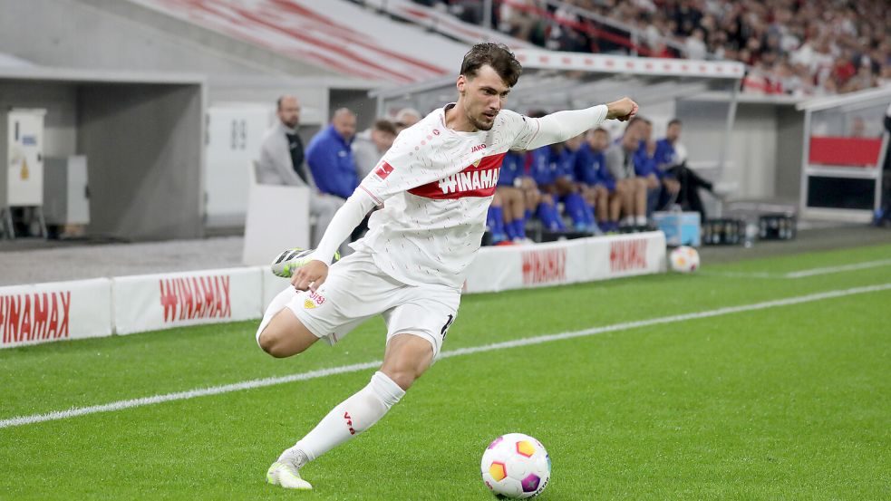 Geschätzter Außenverteidiger beim VfB Stuttgart: Fußballprofi Pascal Stenzel aus Bruchmühlen. Foto: VfB Stuttgart