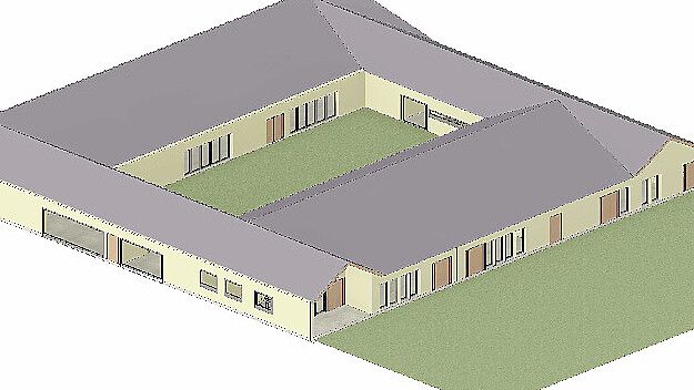 So soll die neue Kindertagesstätte in Neu-Ekels später einmal aussehen. Grafik: Gemeindeverwaltung