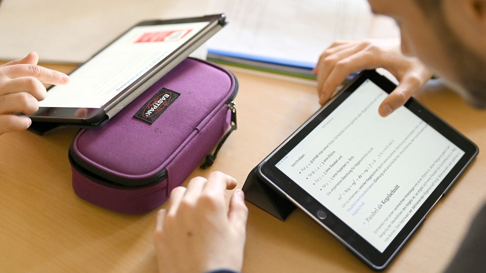 Tablets gehören heutzutage in der Schule dazu.Foto: DPA