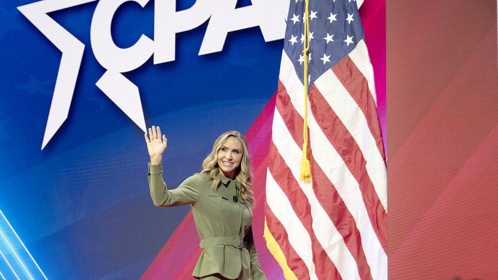 Lara Trump, Schwiegertochter von Ex-US-Präsident Donald Trump, bei ihrer Teilnahme an der „Conservative Political Action Conference“ (CPAC). Foto: IMAGO/AdMedia