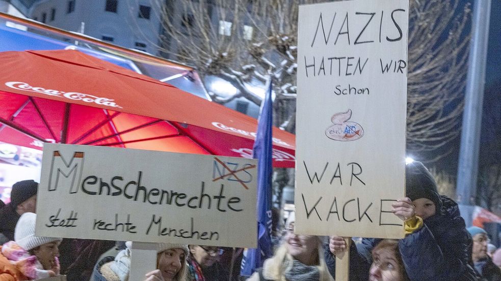 In vielen Städten fanden in dieser Woche Kundgebungen statt, wie hier in Mainz unter dem Motto "Zeichen gegen Rechts – Kein Platz für Nazis". Foto: DPA