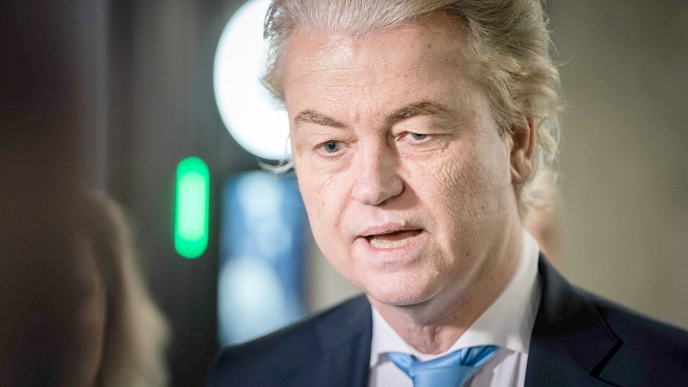 Statt Premierminister der Niederlande bleibt Geert Wilders nur Fraktionsvorsitzender seiner Partei. Mitregieren will er trotzdem. Foto: dpa/ANP/Bart Maat