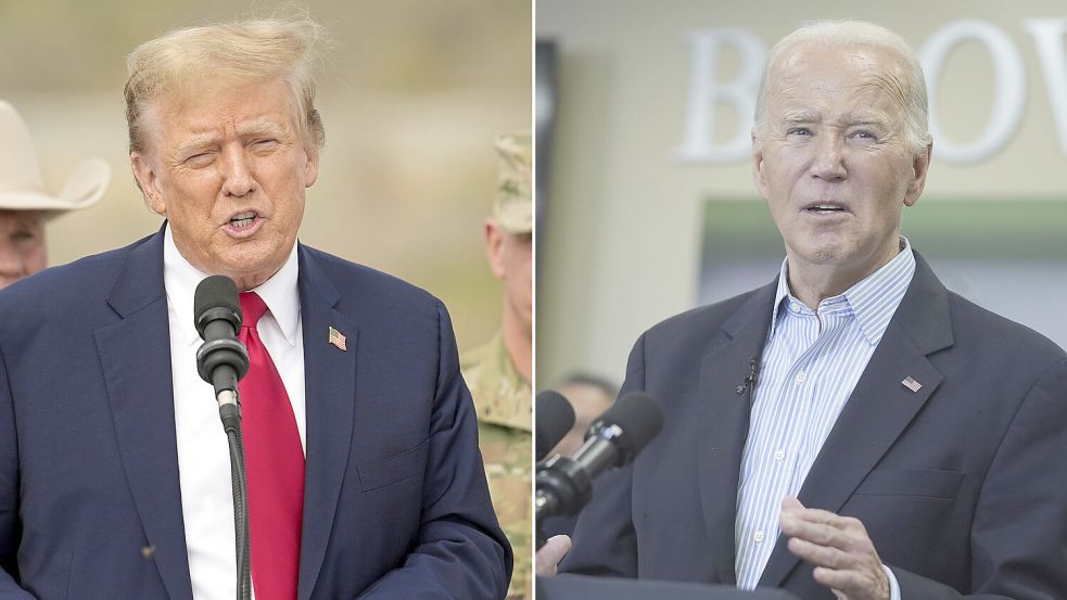 Ex-Präsident Donald Trump tritt in diesem Jahr erneut gegen den derzeitigen US-Präsidenten Joe Biden an. Fotos: DPA