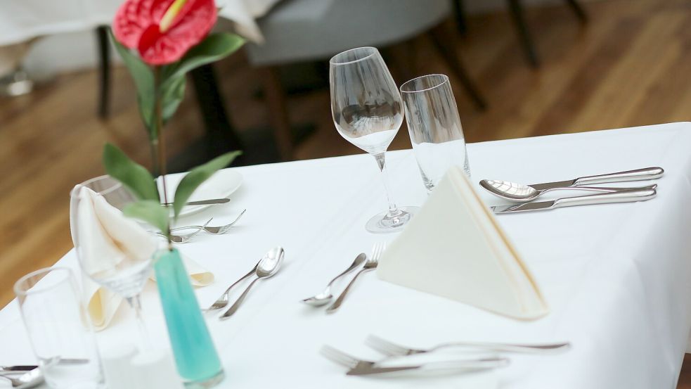 Ein gedeckter Tisch in einem Restaurant. Foto: DPA