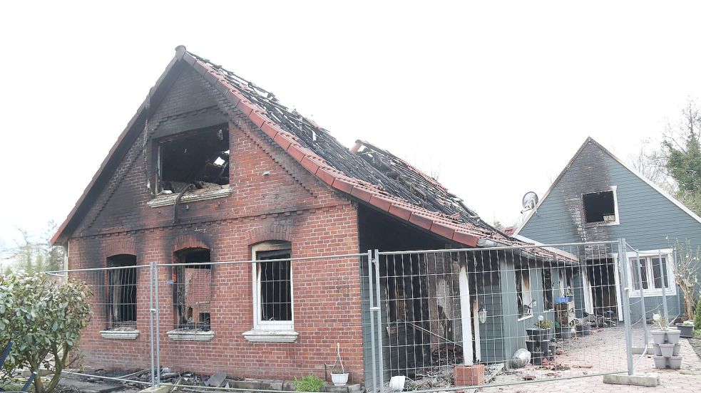 Vom Haus ist nicht mehr viel übrig geblieben. Foto: Karin Böhmer