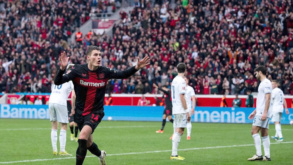 Leverkusens Matchwinner gegen Hoffenheim: Patrik Schick. Foto: Marius Becker/dpa