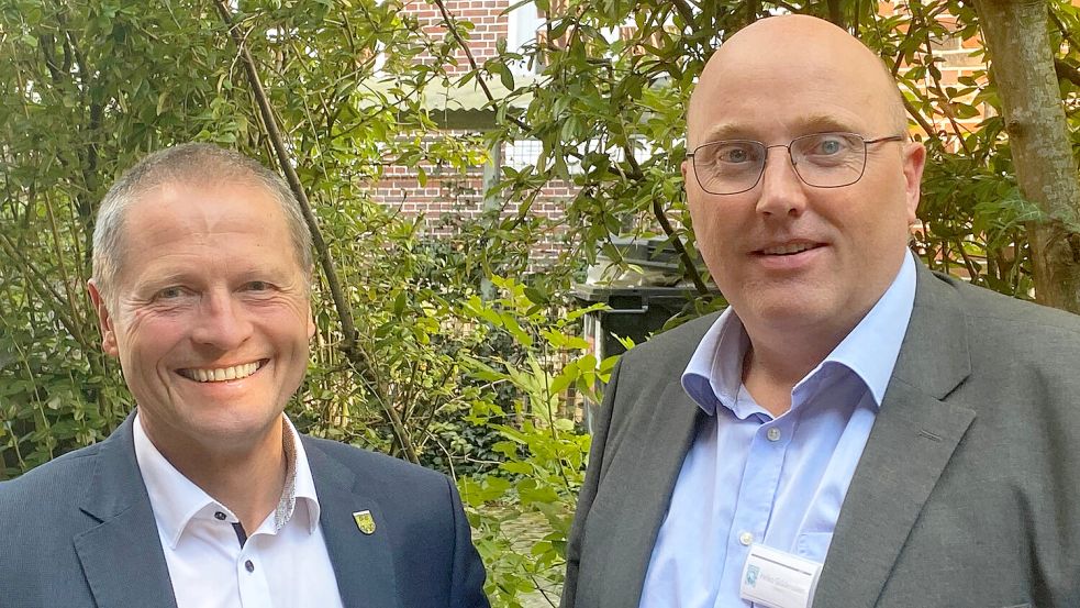 Der neue Projektleiter für die Zentralklinik, Andreas Epple (links), und der neue UEK-Direktor Heiko Goldenstein.Foto: Trägergesellschaft