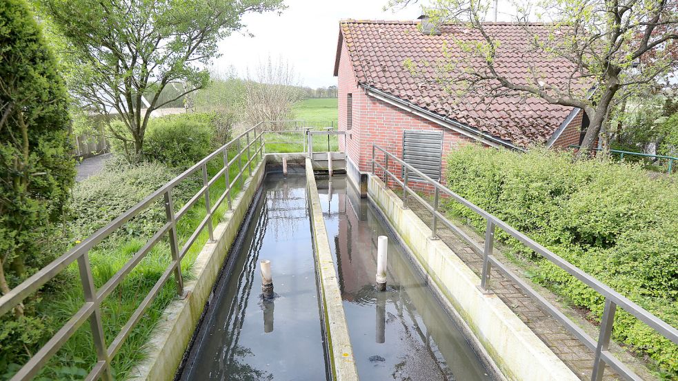 Das kleine Gebäude an der Einfahrt der Kläranlage wird verschwinden. Daneben soll ein größerer Bau entstehen. Foto: Romuald Banik