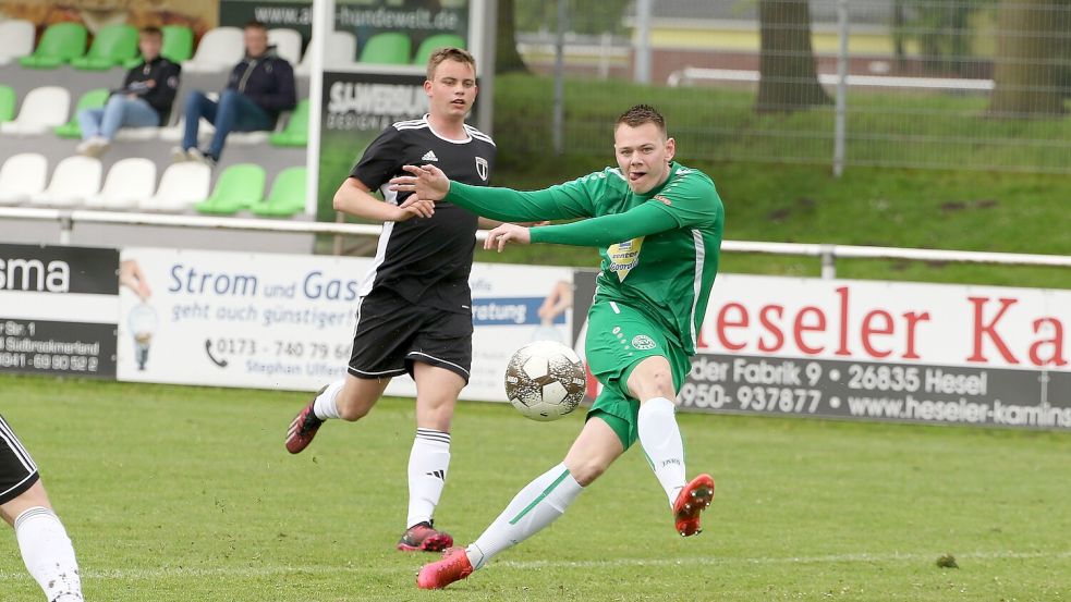 Jannes Weber gewann mit Eintracht Ihlow deutlich mit 6:2 gegen Borkum. Foto: Wilfried Gronewold