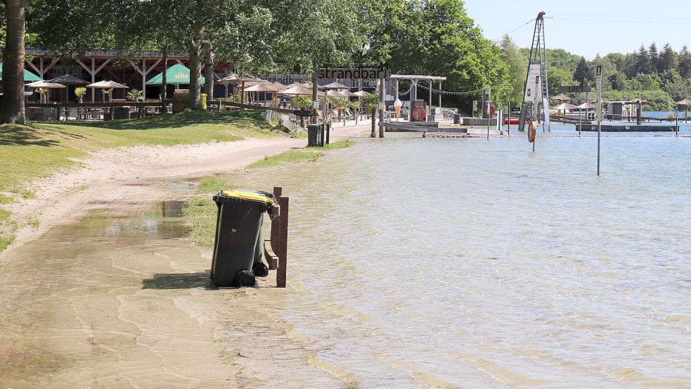 In Tannenhausen macht nicht die Wasserqualität, sondern der erhöhte Wasserstand noch Sorgen. Foto: Heino Hermanns
