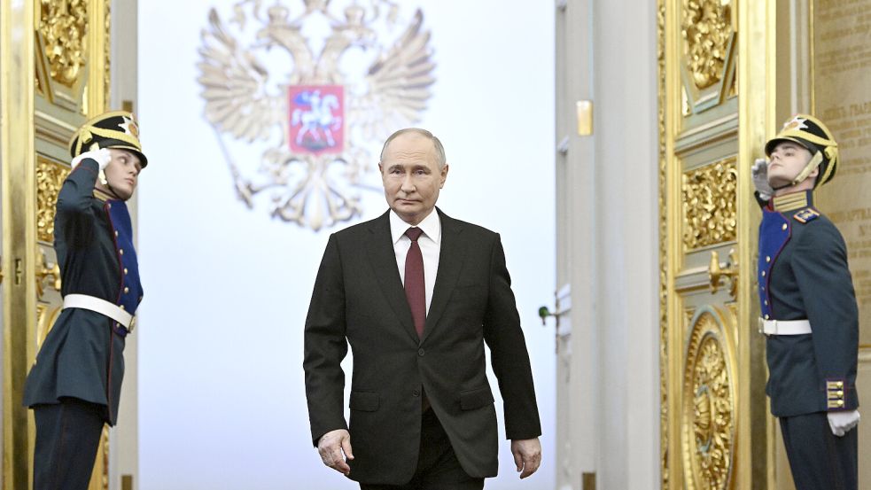 Wladimir Putin bei seiner Ankunft im Kreml anlässlich der Vereidigung zu seiner fünften Amtszeit am 7. Mai. Foto: dpa/Sergei Bobylev