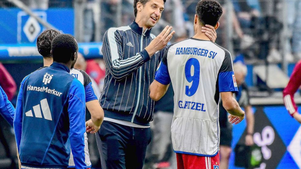 Sportchef Jonas Boldt und Torschützenkönig Robert Glatzel - zwei wichtige Bausteine für die Zukunft des HSV? Foto: Imago/Oliver Ruhnke