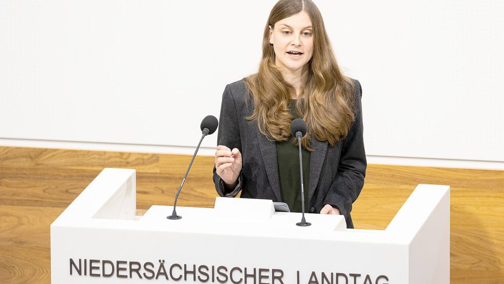 Anne Kura, Fraktionsvorsitzende der Grünen im Landtag von Niedersachsen. Foto: dpa-Bildfunk