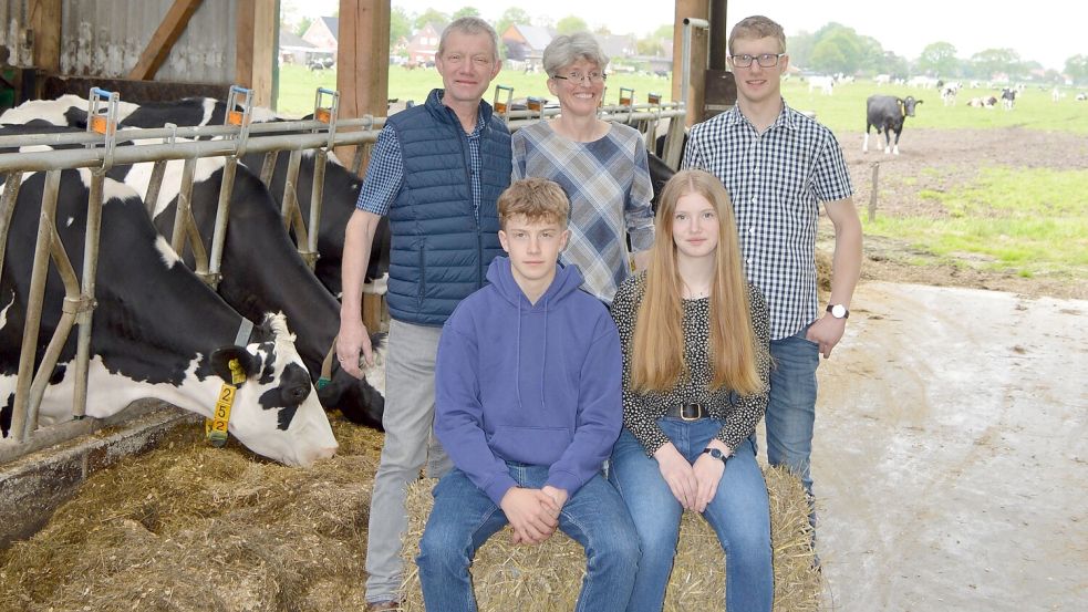 Renke (von links), Jelde, Antje, Femke und Jan-Gerd Tammen freuen sich darauf, viele Gäste zu begrüßen. Foto: LHV