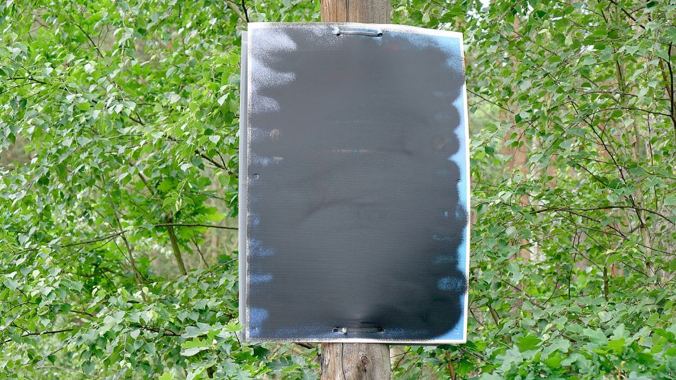 Ist auch ein Angriff auf den Pluralismus: ein unkenntlich gemachtes Wahlplakat. Foto: IMAGO/Steinach