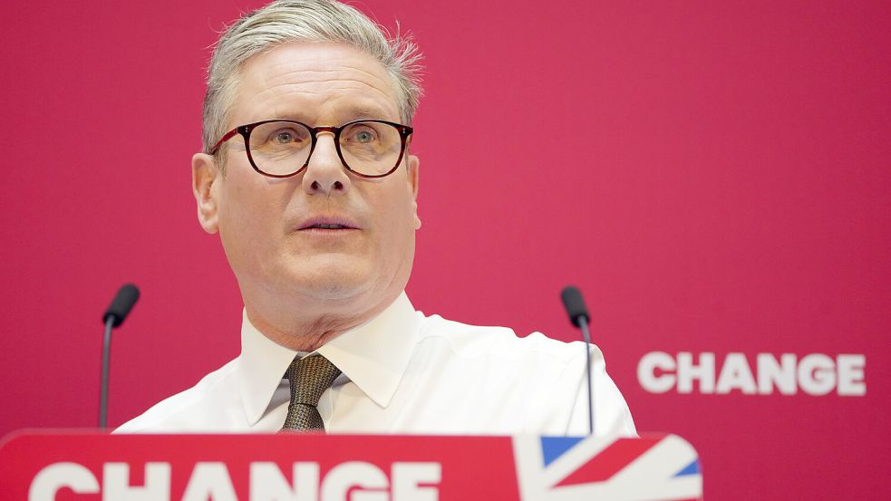 Der britische Labour-Chef Keir Starmer ist Favorit bei den anstehenden Parlamentswahlen. Foto: dpa/Jon Super