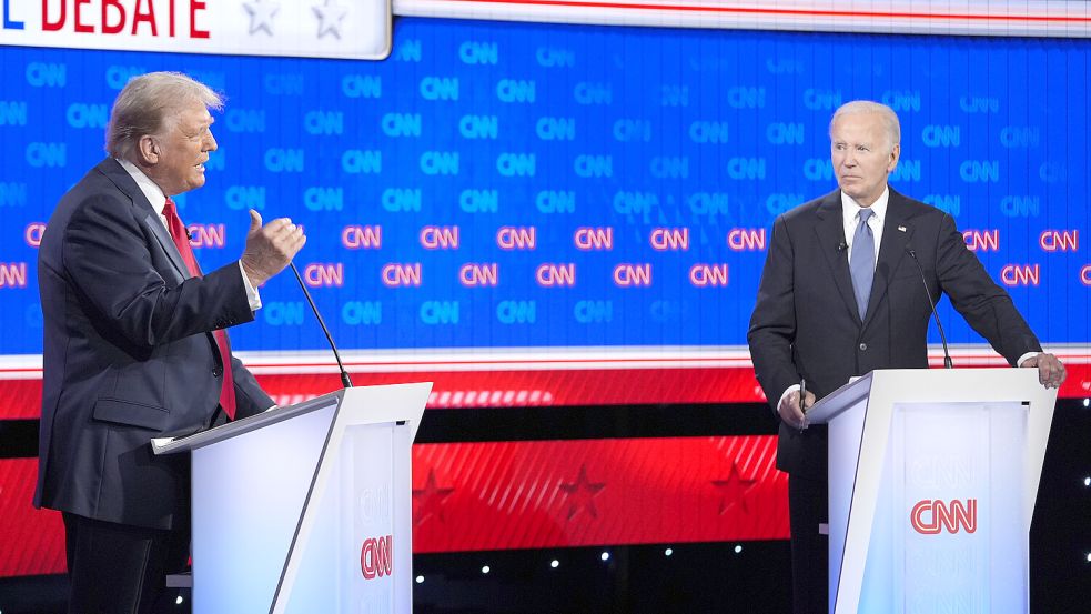 Der Ton beim ersten TV-Duell zwischen Donald Trump (links) und Joe Biden in dieser Wahlkampfperiode war erwartet rau. Foto: dpa/AP/Gerald Herbert