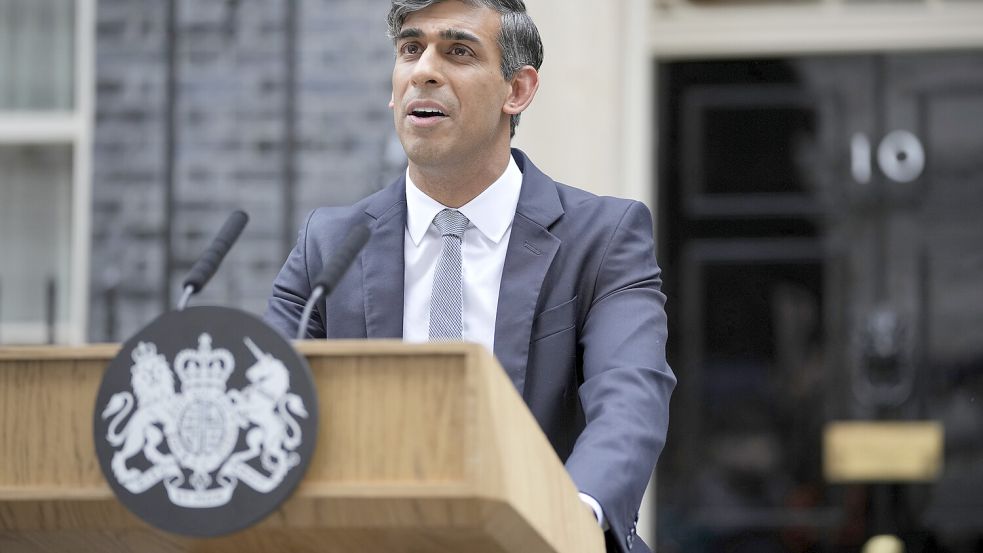Rishi Sunak verliert das Premierministeramt und gibt den Parteivorsitz ab. Foto: dpa/Kin Cheung